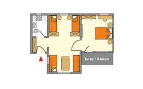 Grundriss großes Familienzimmer Typ C